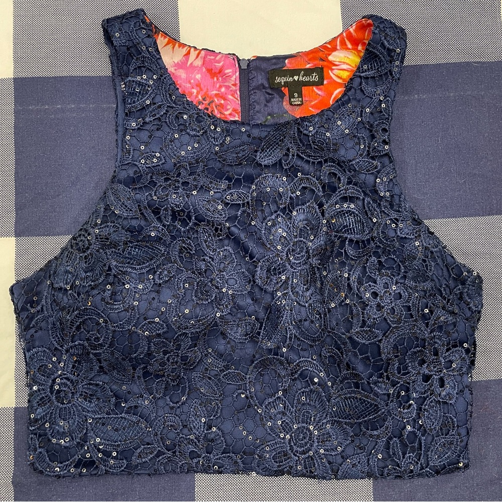 SEQUIN HEARTS Formal 2-piece Top & Skirt Set - Picture 10 of 15